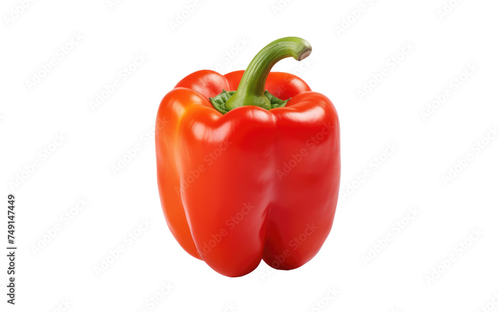 Vibrant Bell Pepper Isolated on Transparent Background