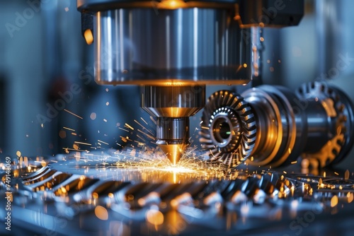 A CNC machine's movements dance with precision and efficiency, sculpting the future through metal cuts.