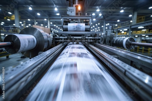 Printing Press Juggernaut swiftly spreads knowledge and information, its mechanical marvels orchestrating pages rapidly.
