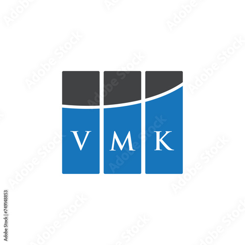 VMK letter logo design on black background. VMK creative initials letter logo concept. VMK letter design.
 photo