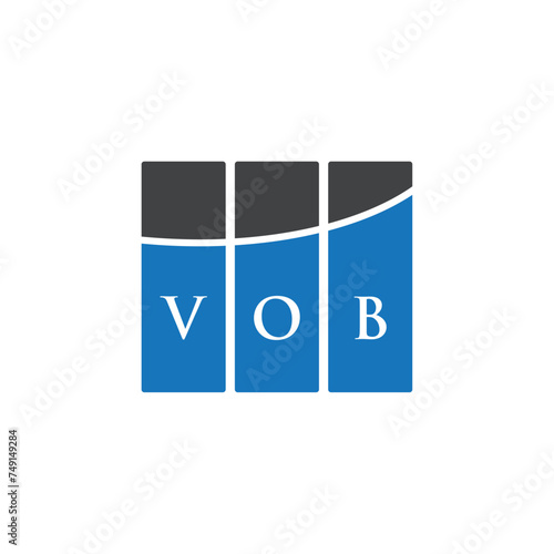 VOB letter logo design on white background. VOB creative initials letter logo concept. VOB letter design.

