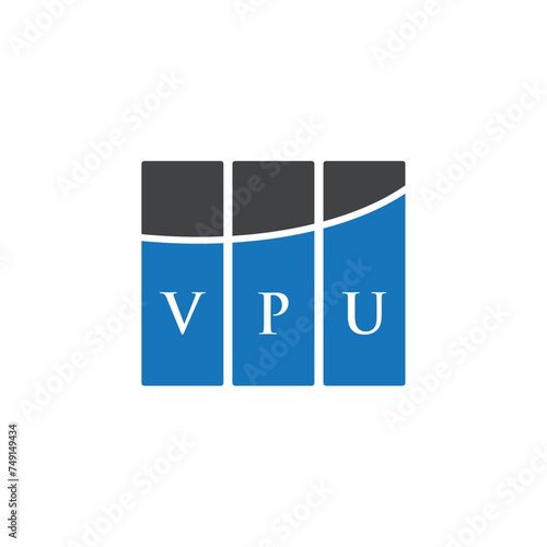 VPU letter logo design on white background. VPU creative initials letter logo concept. VPU letter design.
