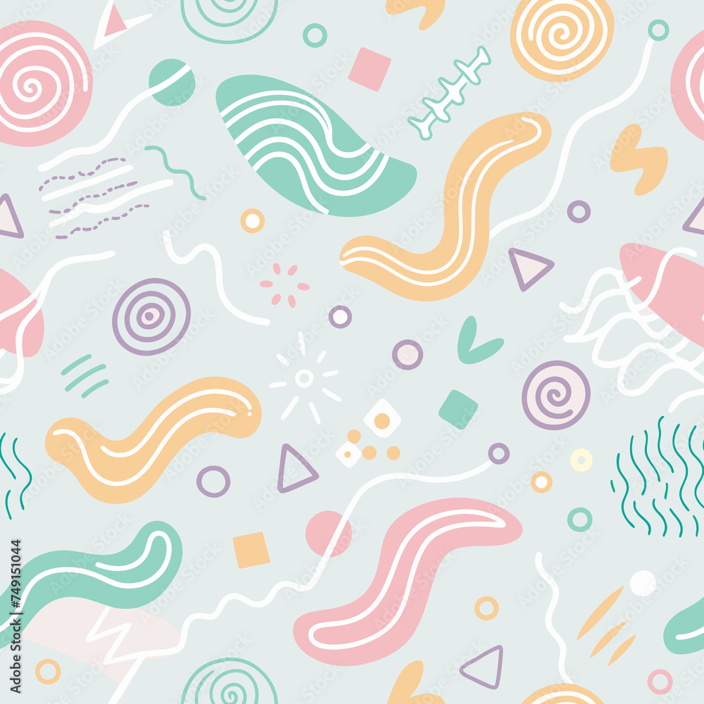 Fish and Wave Seamless Pattern Design