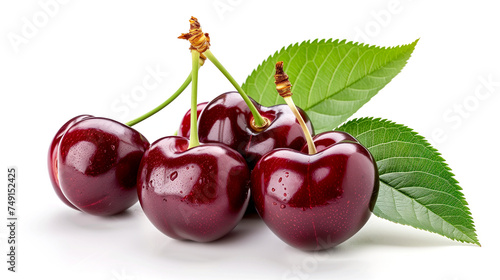 Cherries with Leaves