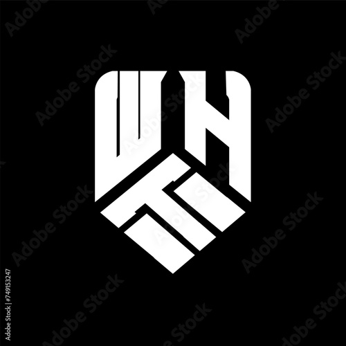 WTH letter logo design on black background. WTH creative initials letter logo concept. WTH letter design.
