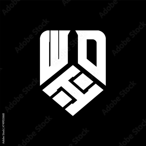 WID letter logo design on black background. WID creative initials letter logo concept. WID letter design.
 photo