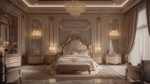 Visualize a chic bedroom sanctuary, where luxury and comfort converge to create a personal haven © MAY