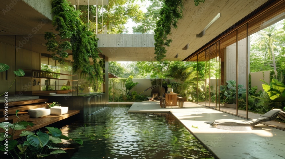 Showcase the beauty of sustainable architecture, where design meets eco-conscious living