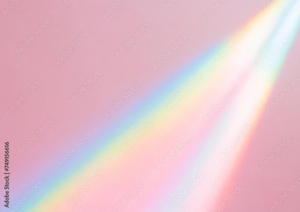 Obraz premium ピンクの背景に虹色の光