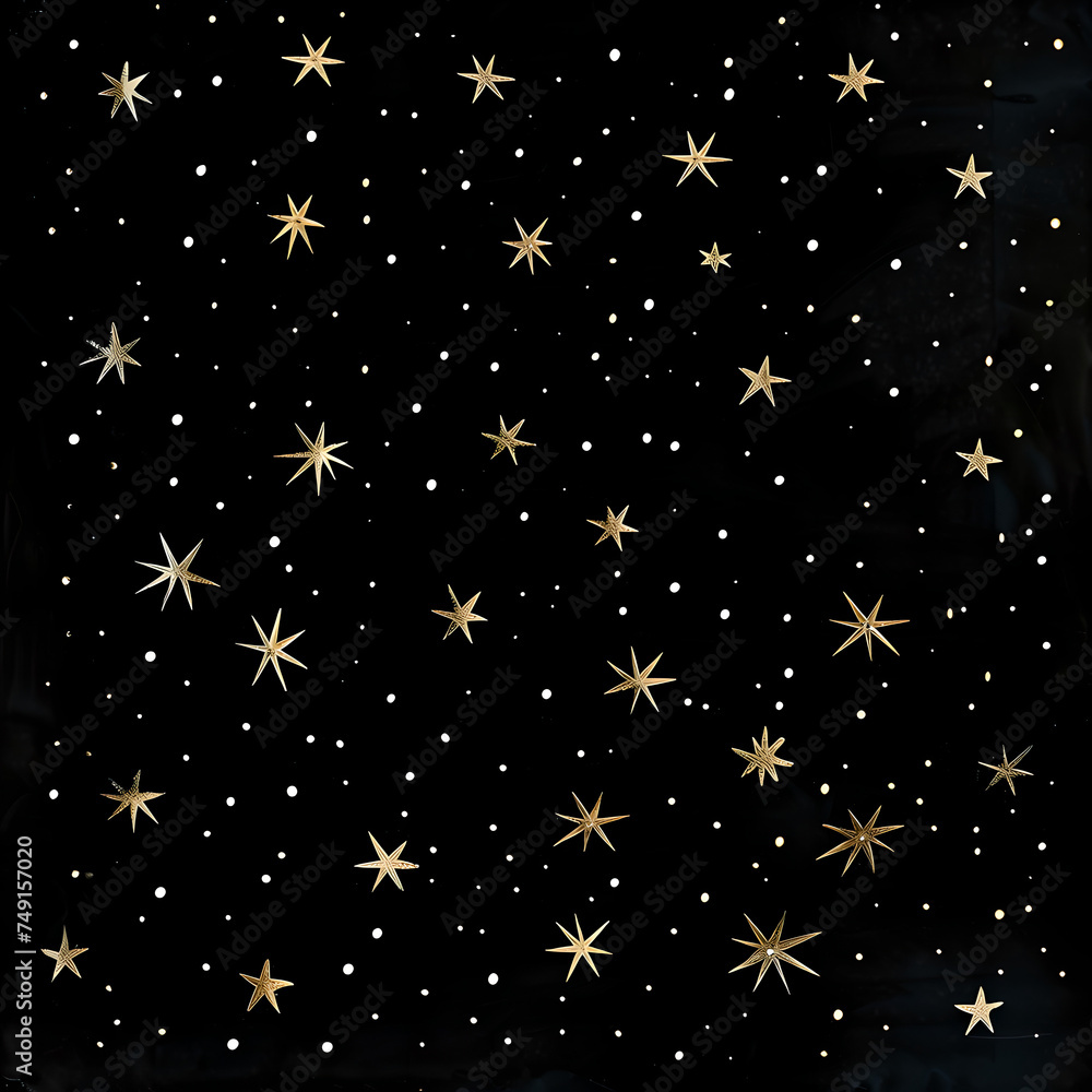 Glimmering Stars Scatter Across the Celestial Sphere, Generative AI Glimmering Stars Scatter Across the Celestial Sphere, Generative AI
