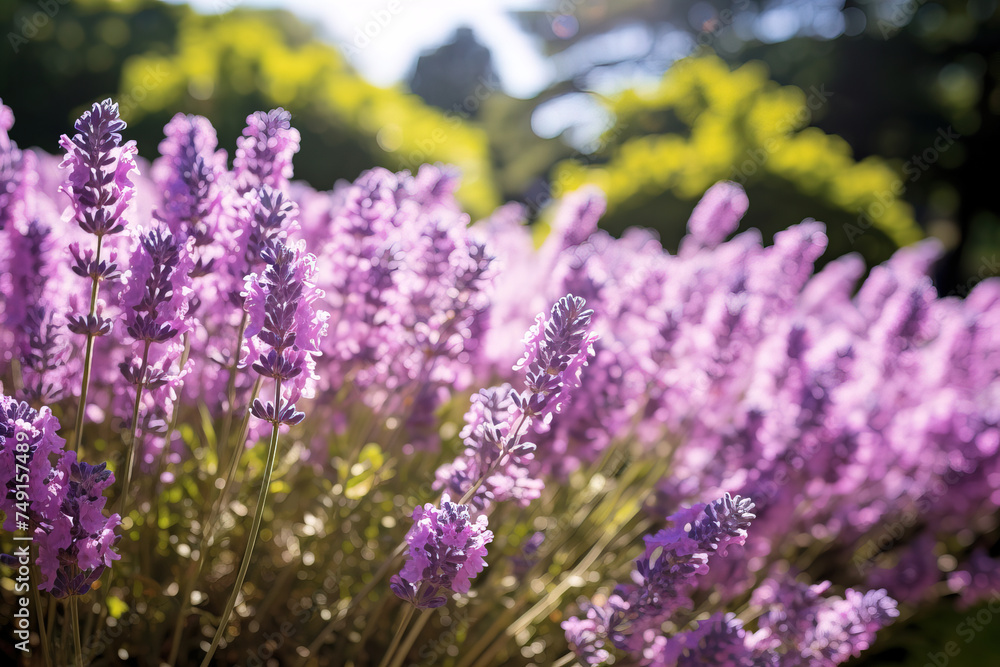 Obraz premium lavender field at sunset.