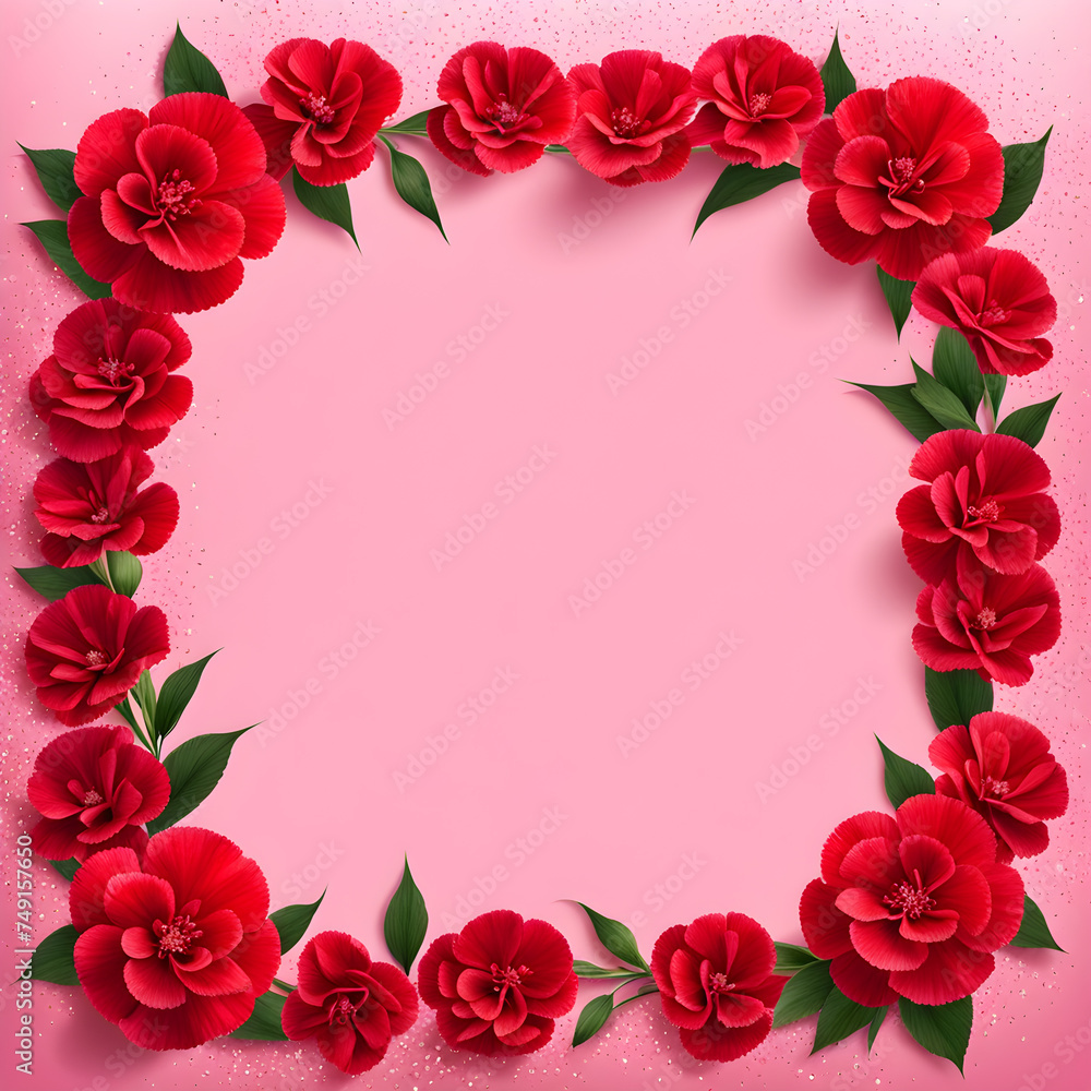 mini-red-carnation-flowers-forming-a-delicate-frame-simplicity-emphasized-subtle-sparkling-effects mini-red-carnation-flowers-forming-a-delicate-frame-simplicity-emphasized-subtle-sparkling-effects