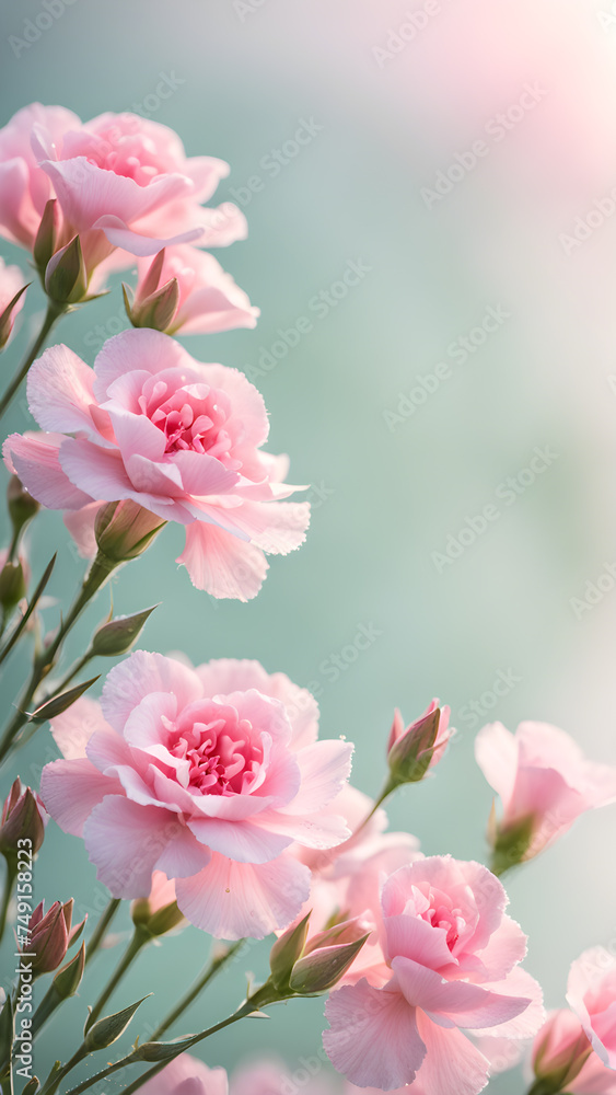 mini-carnation-flowers-arranged-in-a-delicate-frame-on-a-simple-backdrop-shimmering-with-sparkling mini-carnation-flowers-arranged-in-a-delicate-frame-on-a-simple-backdrop-shimmering-with-sparkling