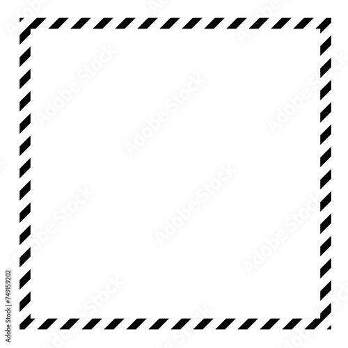 diagonal dash border, square diagonal dashed frame element design, modern simple border style