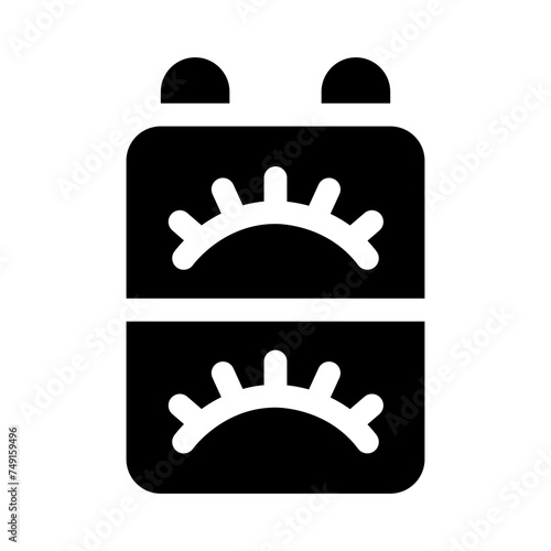 eyelashes glyph icon