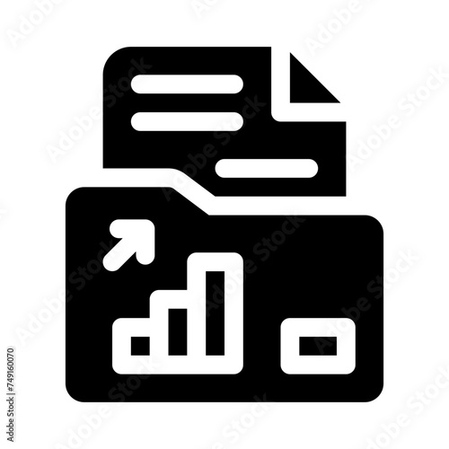 analytics glyph icon