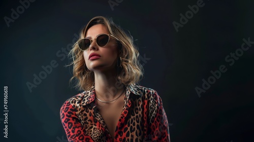 Portrait of confidence woman wearing sunglasses