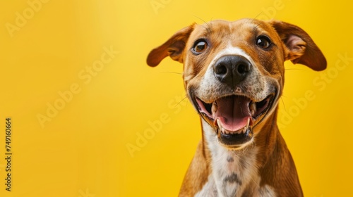 Portrait of smiling dog 