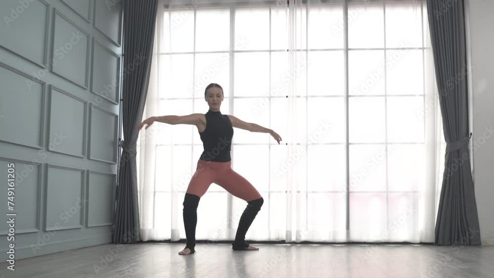 Ballet dancer practice at studio. Ballet dancer practice at studio.