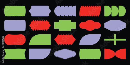 Swiss design aesthetic Bauhaus memphis design brutalist abstract geometric shapes and grids. background elements for branding, packaging, prints and social media posts