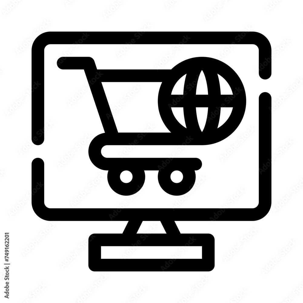 online shop line icon online shop line icon