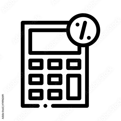 calculating line icon