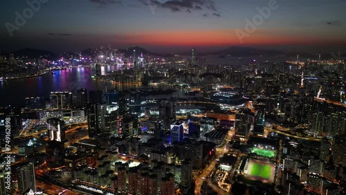 Wallpaper Mural a twilight at kowloon , hong kong Jan 14 2024 Torontodigital.ca