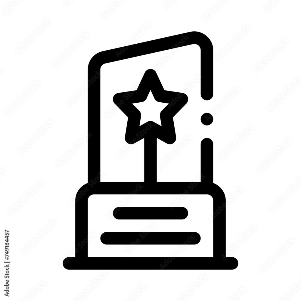 Fototapeta premium trophy line icon