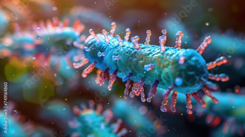 close up of microscopic bacteria    © PT