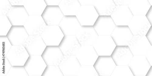 Abstract background with hexagon, modern abstract vector polygonal pattern. Futuristic abstract honeycomb technology white background. Luxury white hexagon pattern.