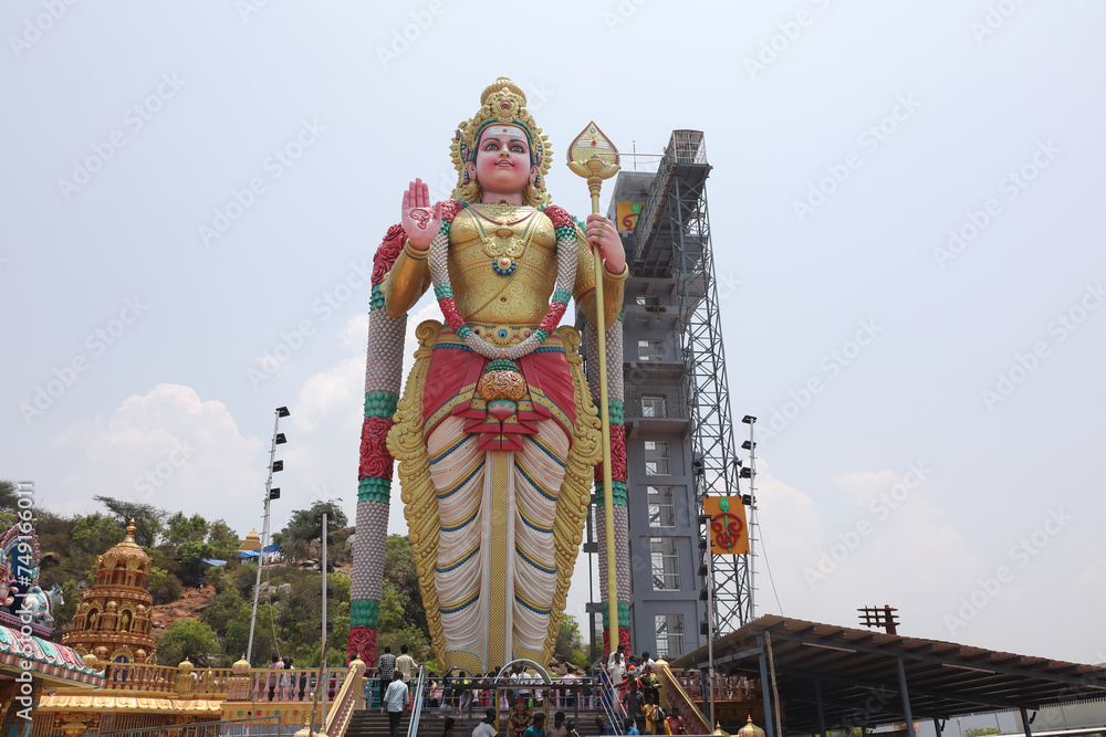 Hindu god lord murugan statue	
