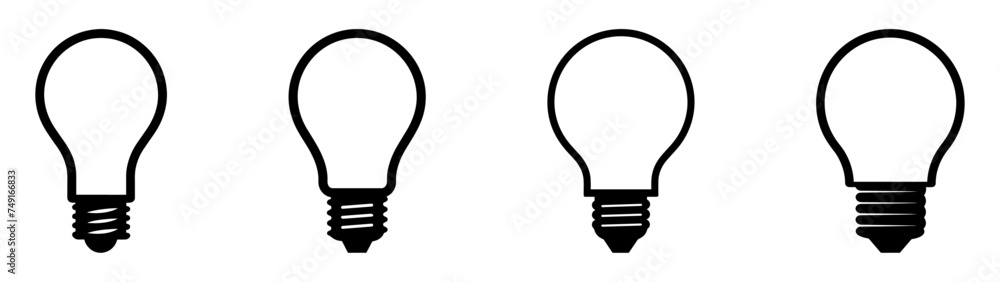 Light Bulb icon set, Idea icon symbol EPS 10 vector Light Bulb icon set, Idea icon symbol EPS 10 vector
