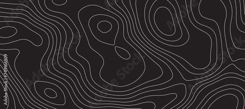 Abstract background with topographic contour map with geographic line map .black wave paper curved reliefs abstract background .vector illustration of topographic line contour map design.