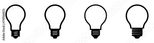 Light Bulb icon set, Idea icon symbol EPS 10 vector photo
