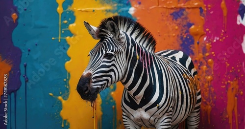 zebras in the zoo painting wall 