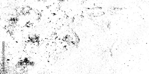 Dust vector overlay distress grungy effect paint. Black and white grunge seamless texture. Dust and scratches grain texture on white and black background. 