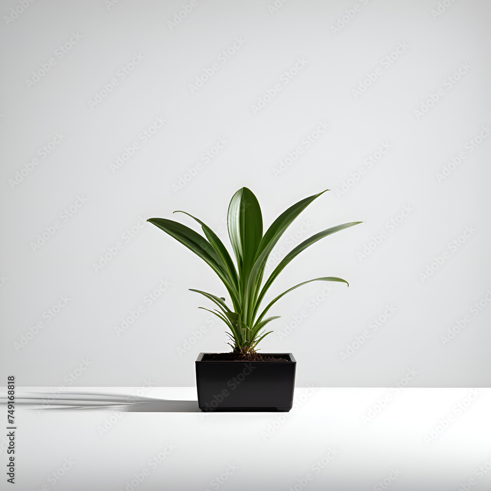 Small plant in pot , isolated on white background by front view, tree planted Small plant in pot , isolated on white background by front view, tree planted