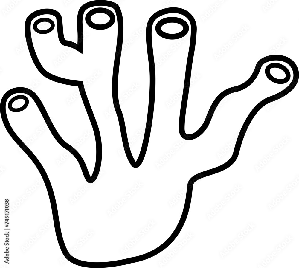 Obraz premium Seaweed Coral outline vector