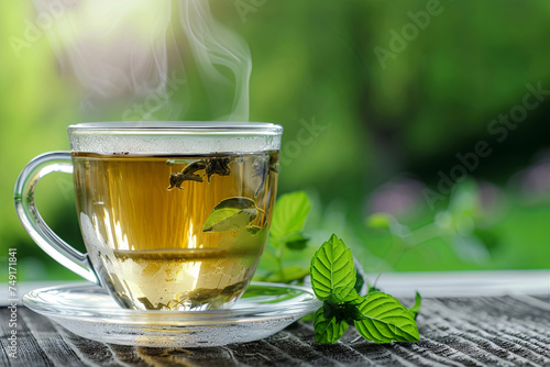 green tea in a clear cup