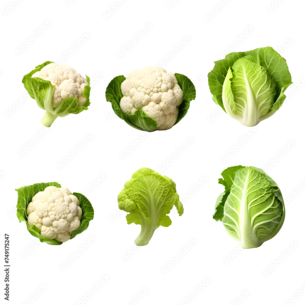 cauliflower isolated on white background cauliflower isolated on white background