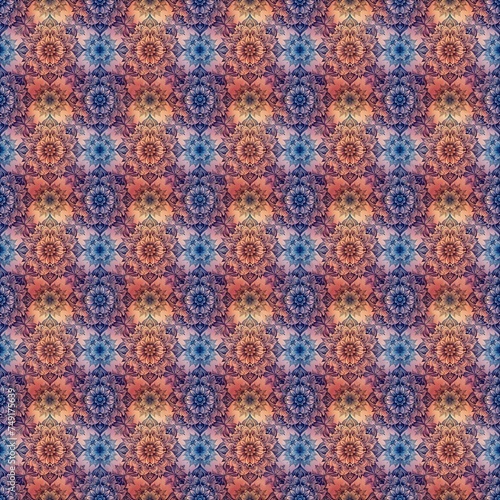 Seamless Design Flower  Pattern Printing