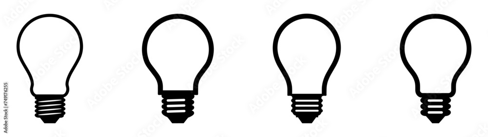 Light Bulb icon set, Idea icon symbol EPS 10 vector Light Bulb icon set, Idea icon symbol EPS 10 vector