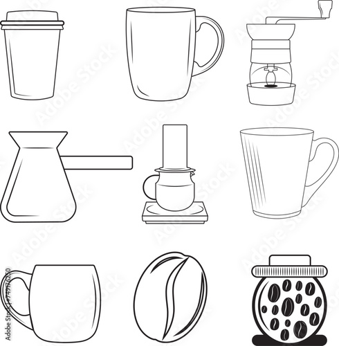 Coffee  Coffee Cup Outline Svg  coffee cups  Coffee Outline  Paper Coffee Cup  Coffee Clipart  Coffee Vector File For Cricut