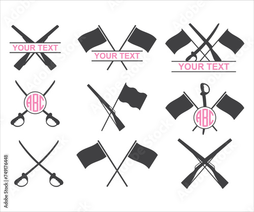 Color Guard, Marching Band split Monogram, Color Guard Monogram, color guard rifle, Color Guard Flags, saber for color guard