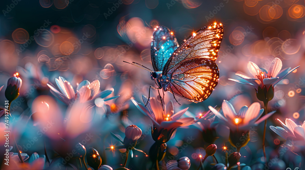 butterfly on the flower butterfly on the flower