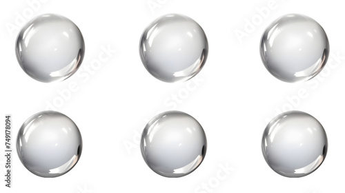 Set of water drops on transparent background
