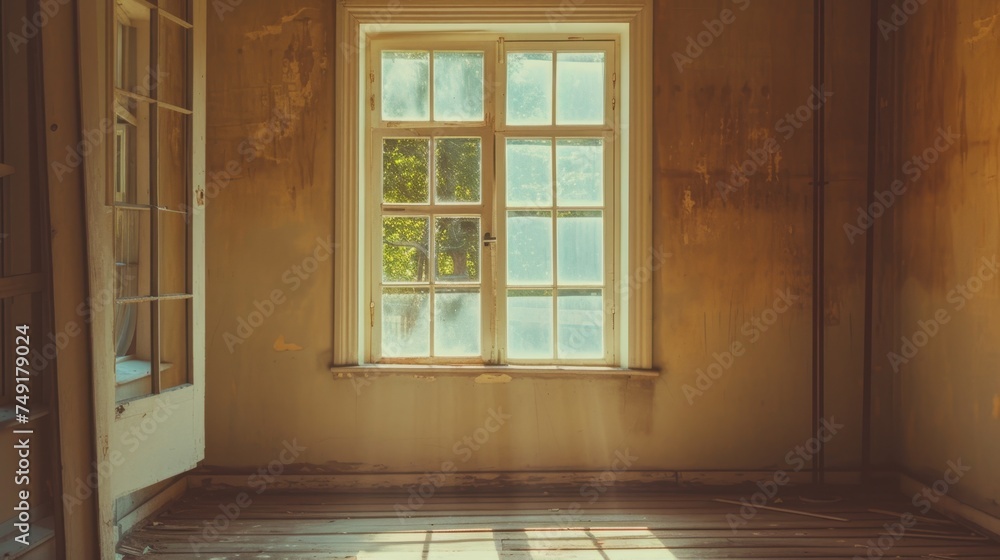old empty room light window old house, tone pastel old empty room light window old house, tone pastel