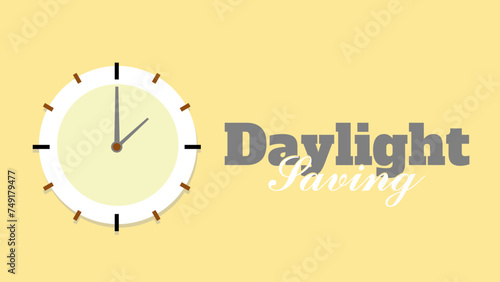 Vector illustration of a Banner for Change your clocks message for Daylight Saving Time.