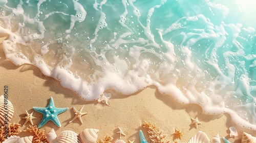 Summer concept with sandy beach
