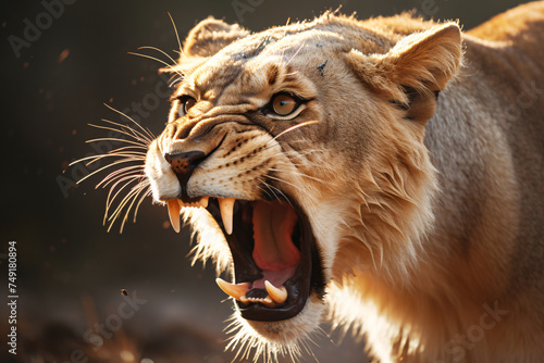 Lioness Displaying Dangerous Teeth © wendi